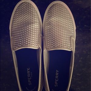 Woven Sperry Slip-ons with Memory Foam